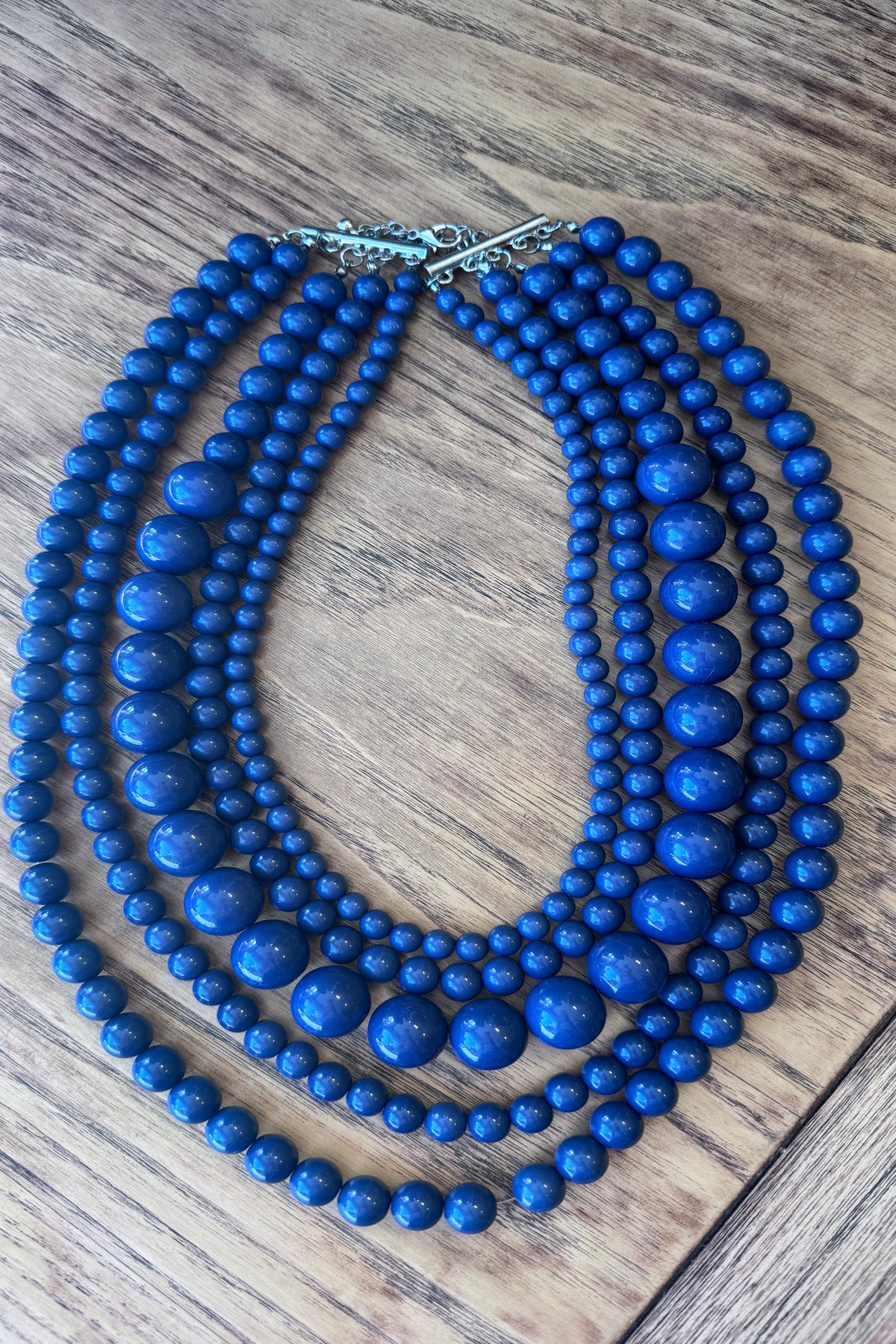 NO BRAND Multi Strand Beaded Statement Necklace