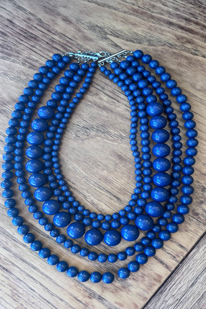 NO BRAND Multi Strand Beaded Statement Necklace