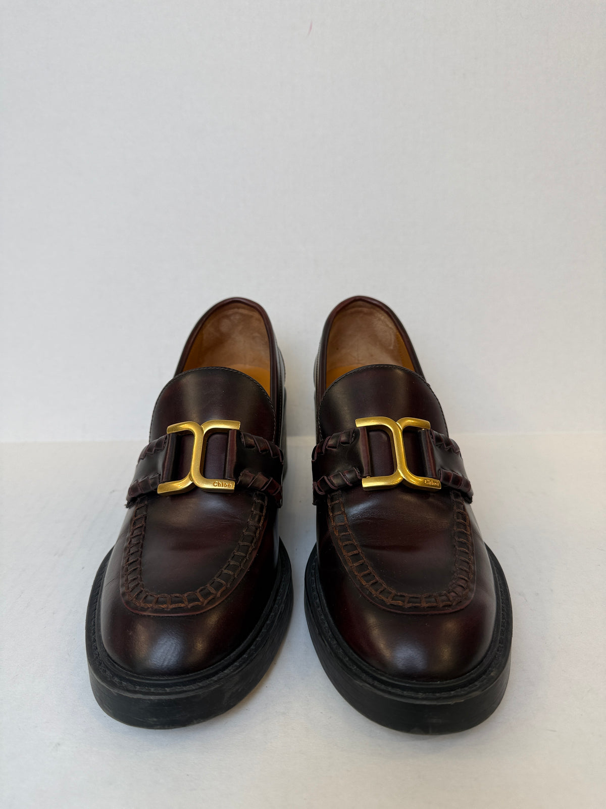 CHLOE Marcie Heeled Loafers / US6-EU37
