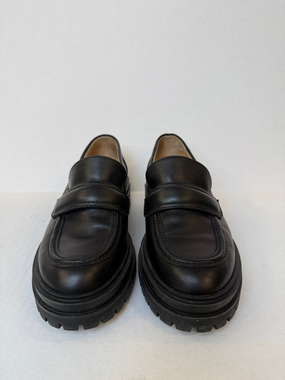 GIANVITO ROSSI Argo Leather Lug Sole Loafers / US6-EU37