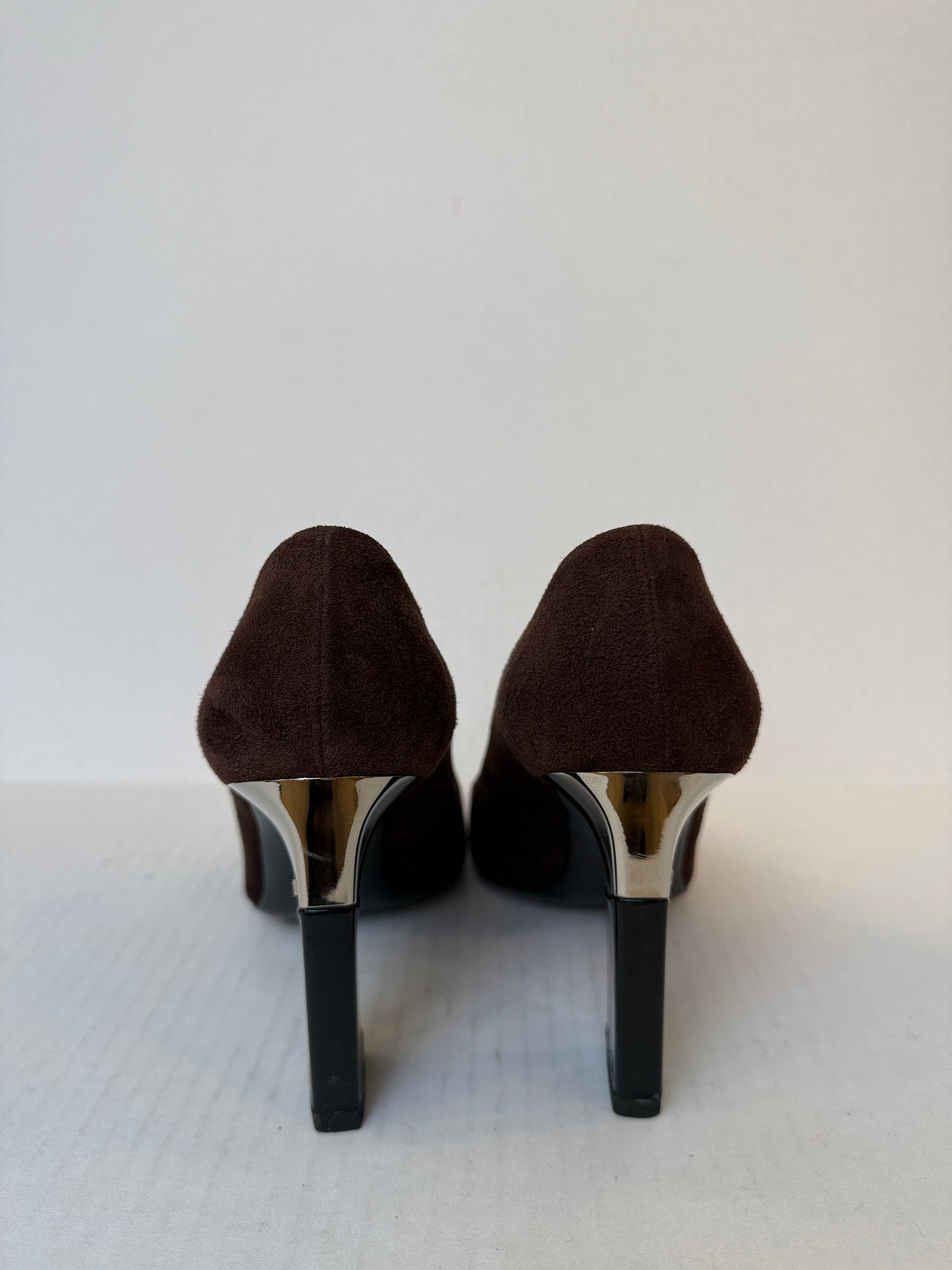 PRADA Suede & Patent Leather HHeels Pumps/US8-EU38