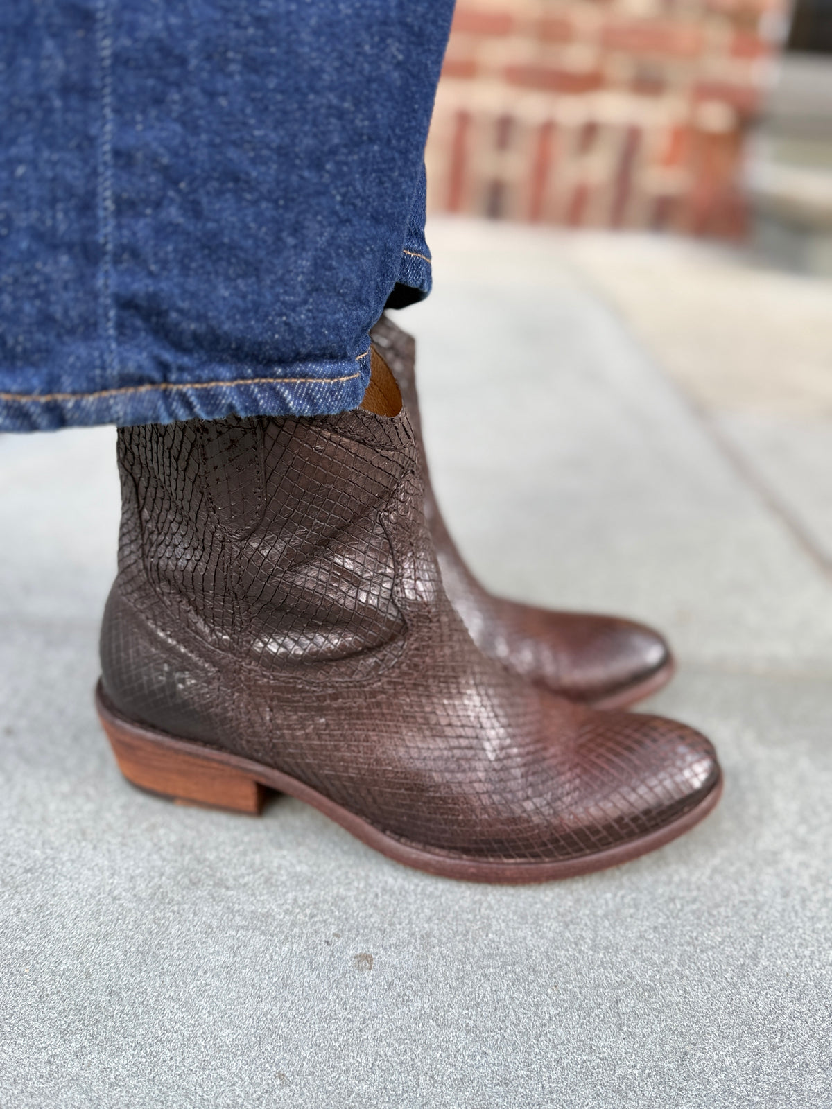 FRYE Leather Ankle Cowboys Boots/US7.5-EU37.5