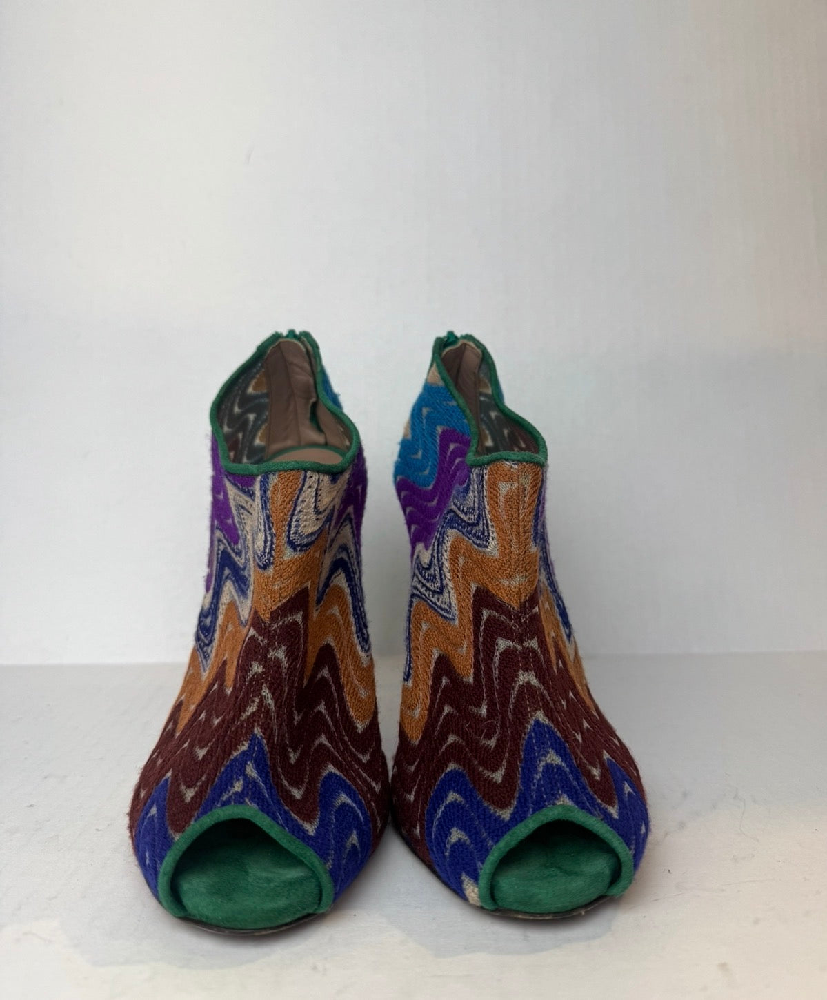 Missoni Peep Toe Mesh Bootie Hells/7-EU38