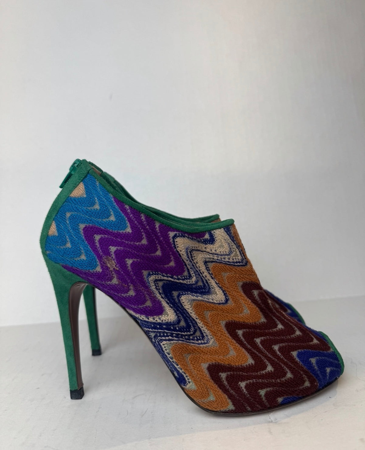 Missoni Peep Toe Mesh Bootie Hells/7-EU38