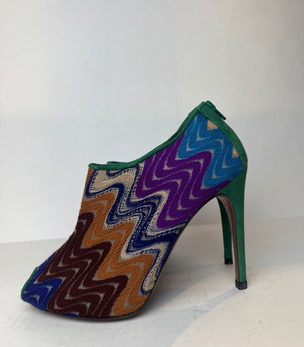 Missoni Peep Toe Mesh Bootie Hells/7-EU38
