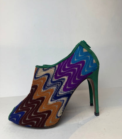 Missoni Peep Toe Mesh Bootie Hells/7-EU38