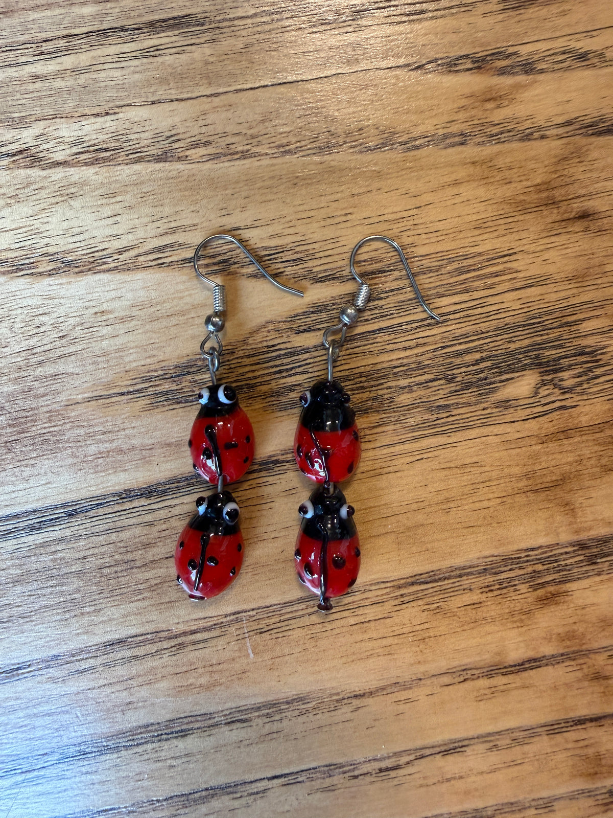 NO BRAND Pendant Ladybug Earrings