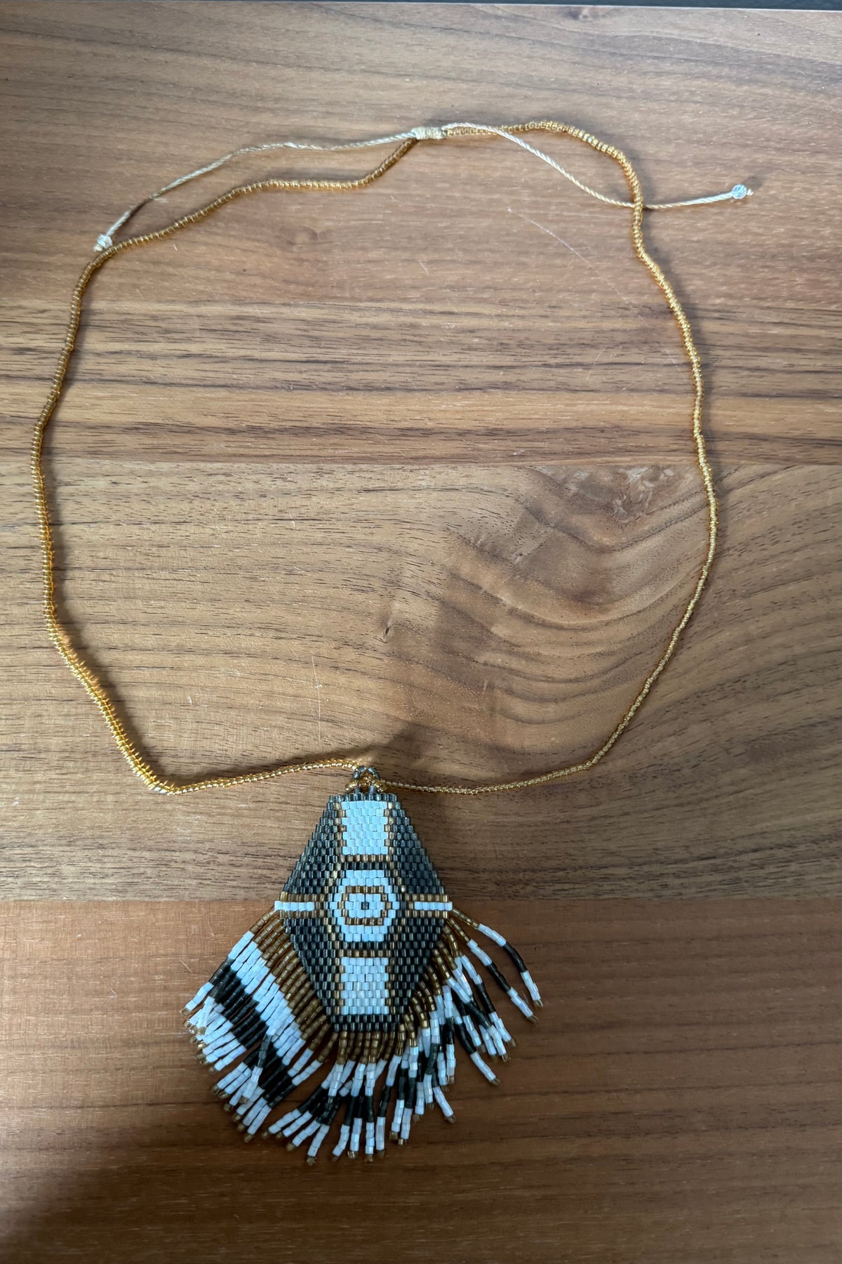 NO BRAND Handmade Bead Boho Pendant Necklace