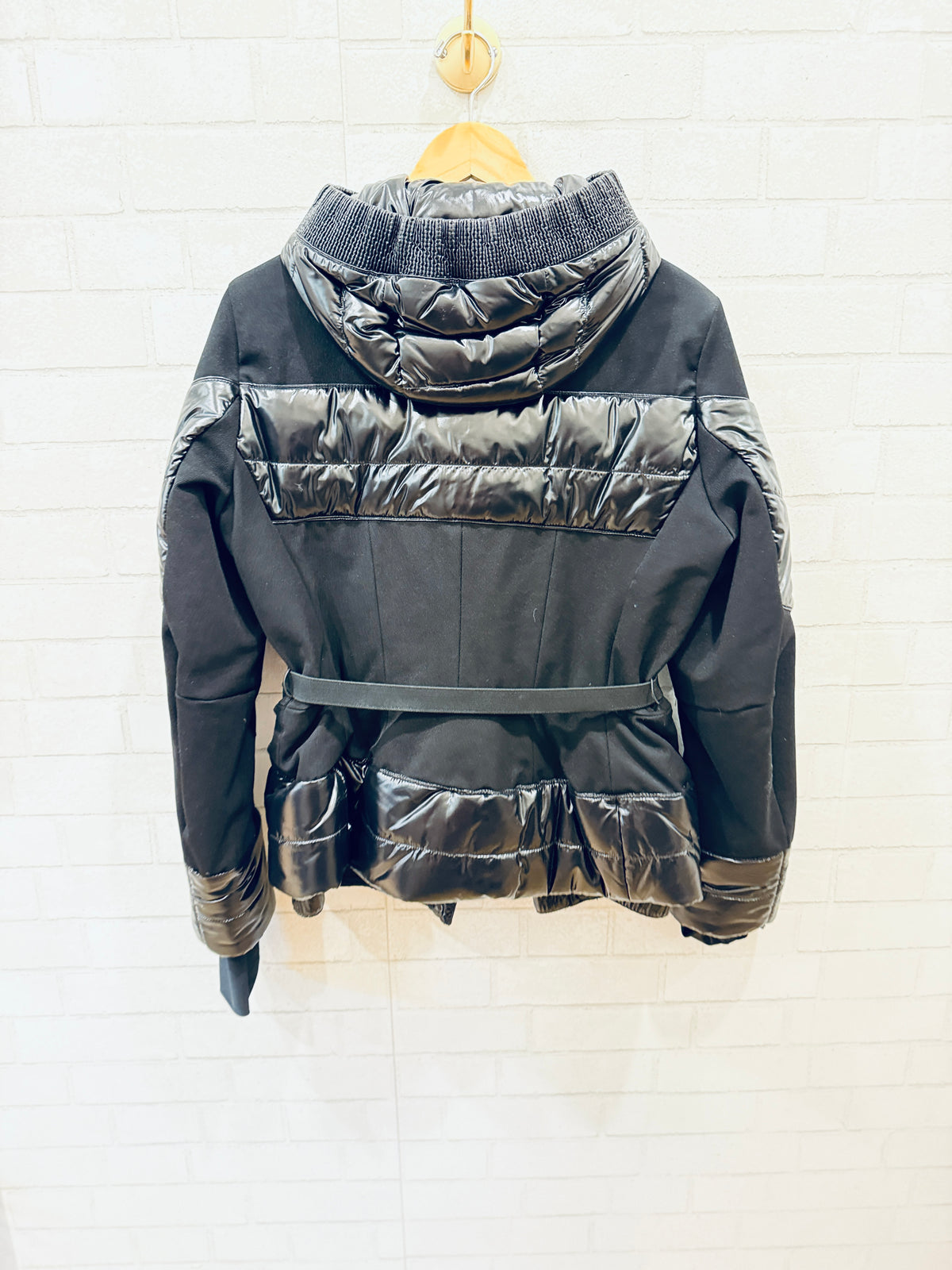 MONCLER Lahti Giubotto Down Puffer Hoodie Belted Ski Jacket/M