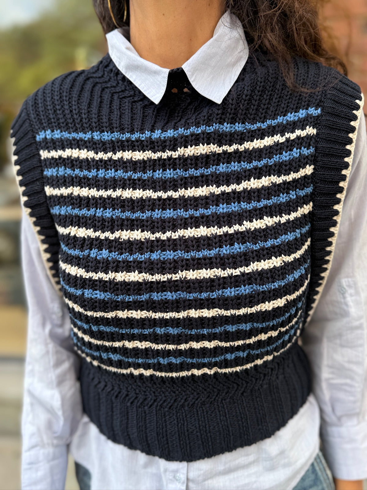 VERONICA BEARD Cotton Tarina Mock Neck Vest Sweater/XS*6