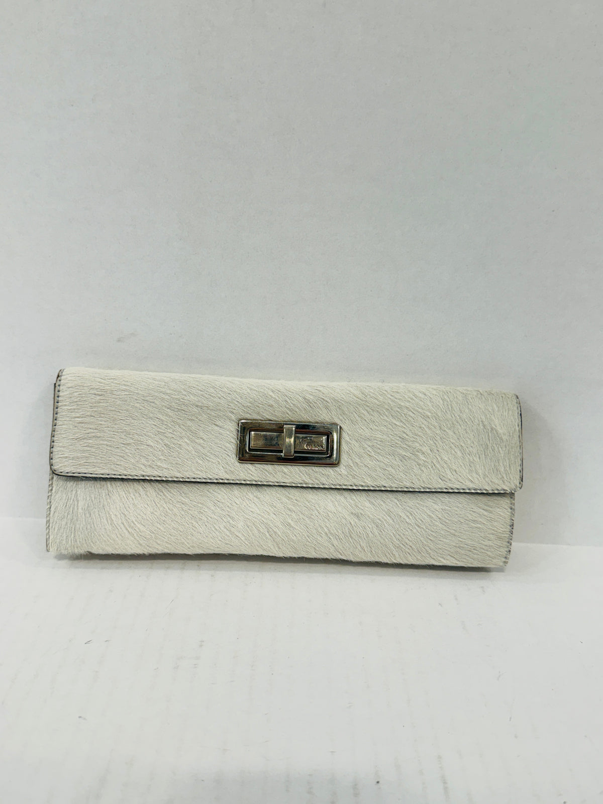 PRADA Vintage Pony Hair Continental Wallet Clutch
