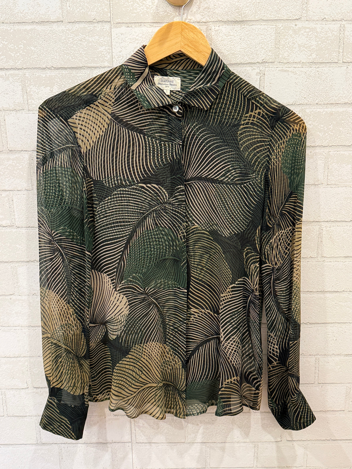 HARTFORD LS Leaves Print Shirt/S
