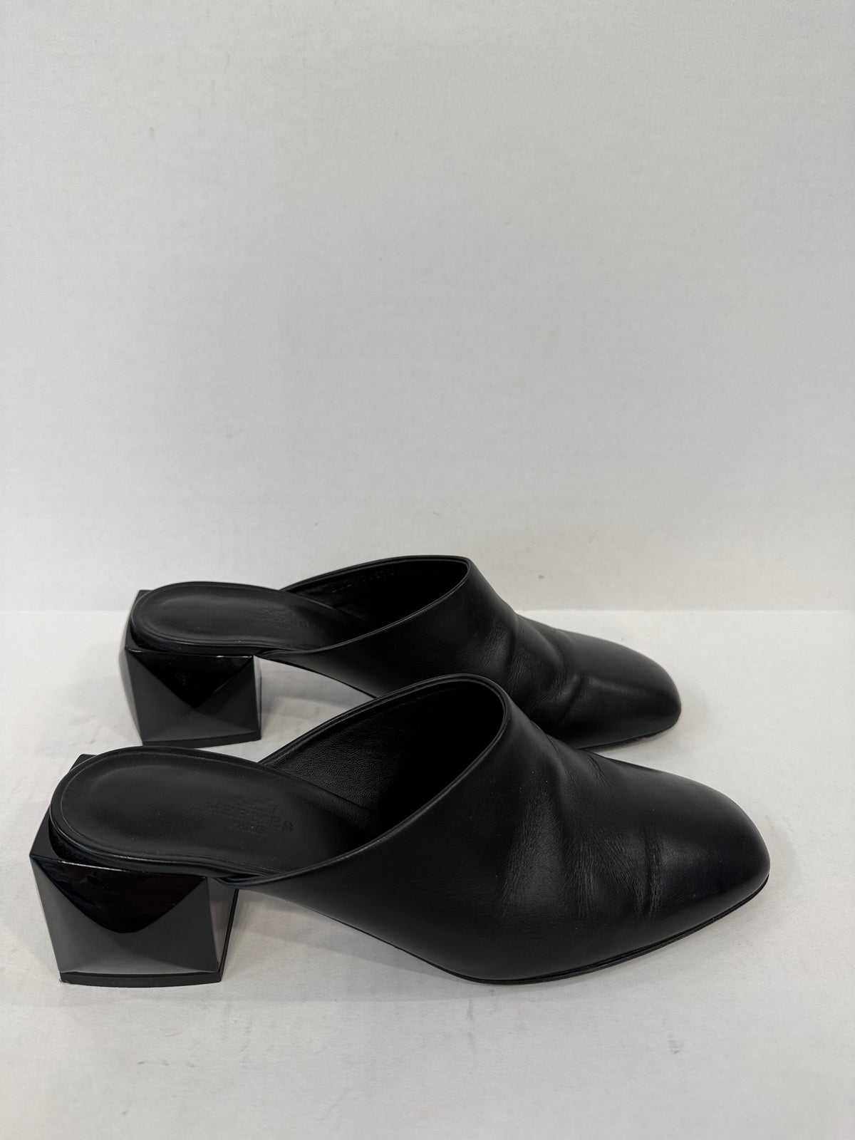HERMES  Leather Christie Mules/ US8.5-EU38.5