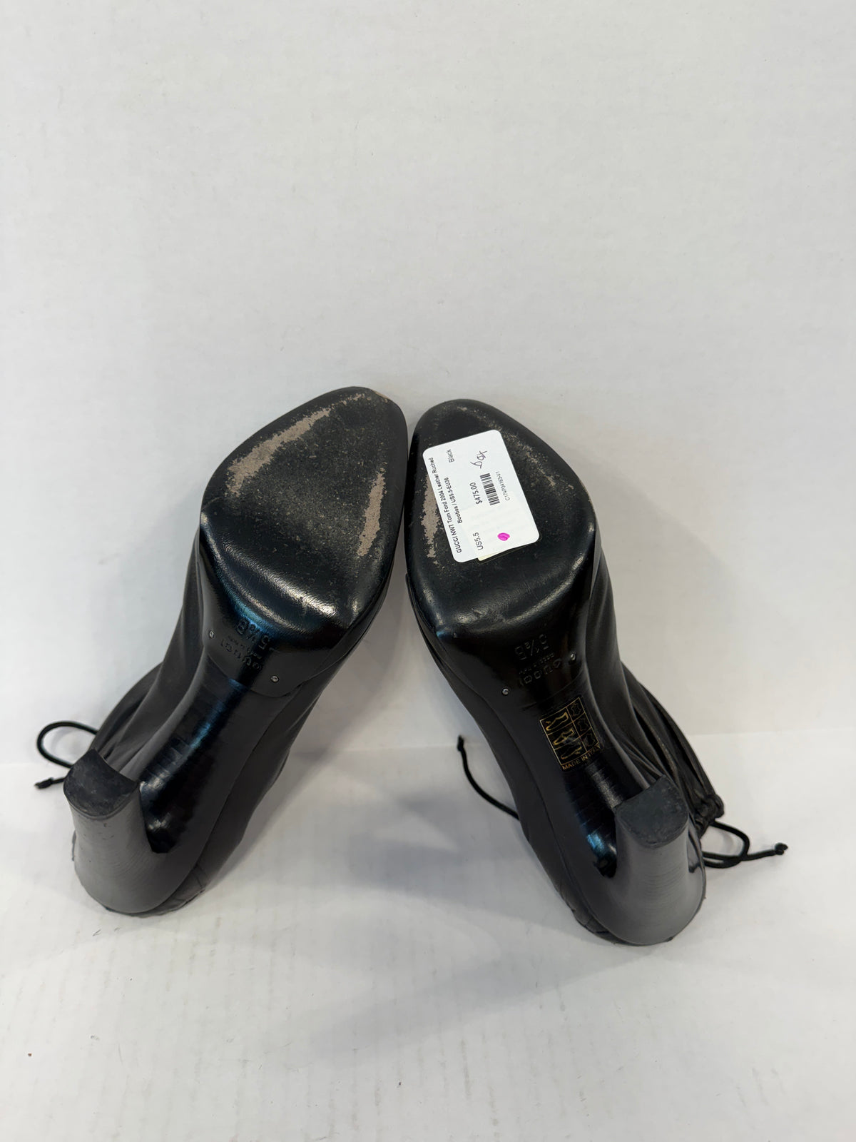 GUCCI NWT Tom Ford 2004 Leather Ruched Booties / US5.5-EU36