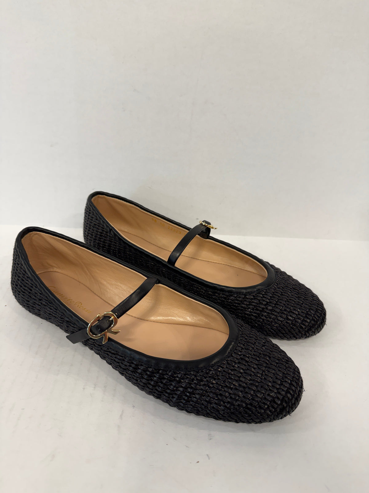 GIANVITO ROSSI NWT Carla Marbella Leather Mary Jane Flats/US8-EU39