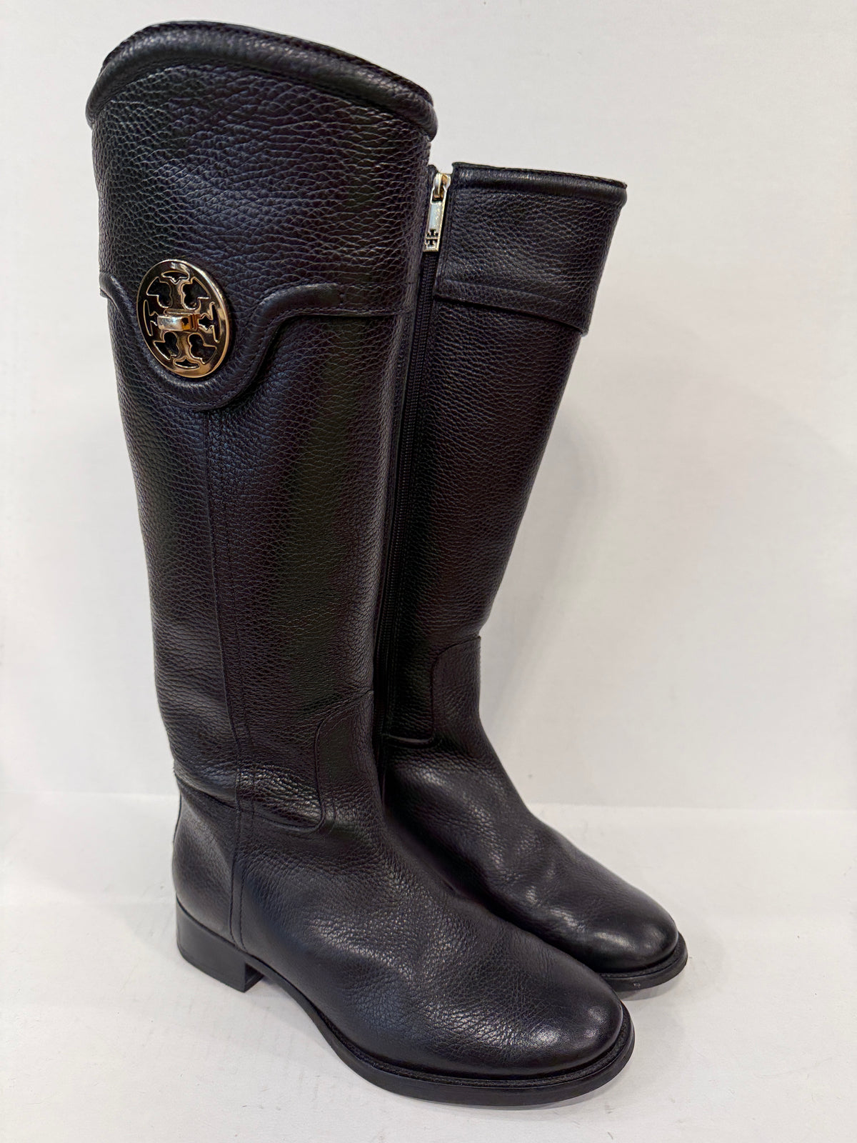 TORY BURCH Leather Tall Riding Boots / US6.5