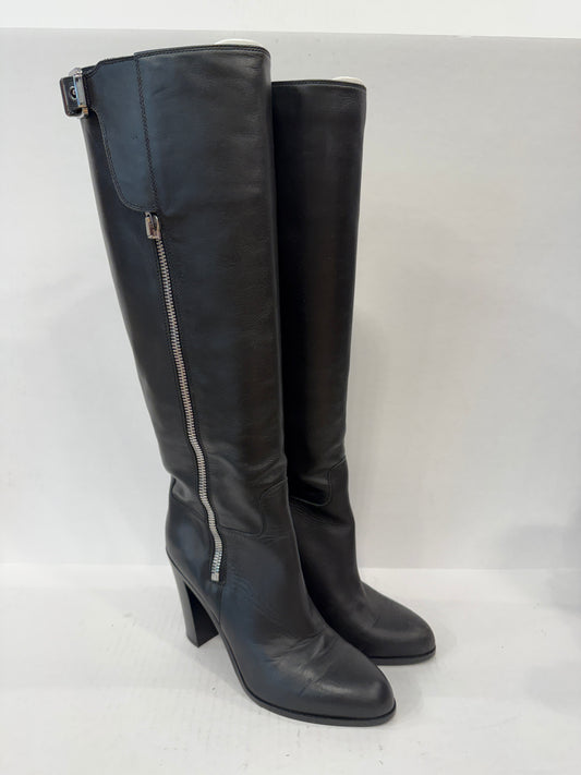 SERGIO ROSSI Leather Boots / US7 UE 38,5