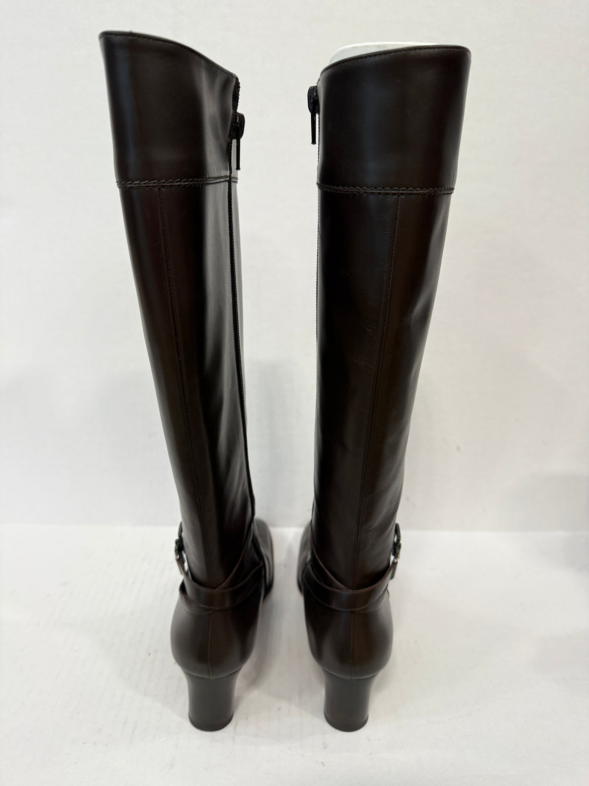 SALVATORE FERRAGAMO NWT Tall Golette 5cm Leather Boots/US7