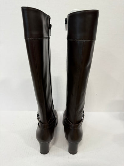 SALVATORE FERRAGAMO NWT Tall Golette 5cm Leather Boots/US7