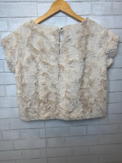 MAEVE ANTHROPOLOGIE Faux Fur Muscle Tank Top / XS