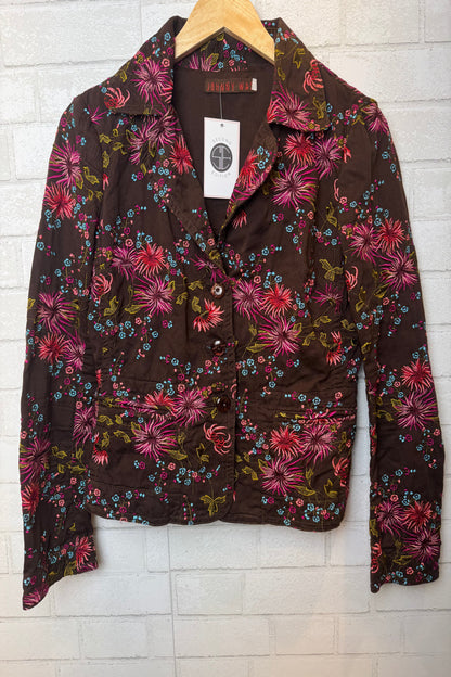 JOHNNY WAS Cotton Embroidered LS Jacket/S