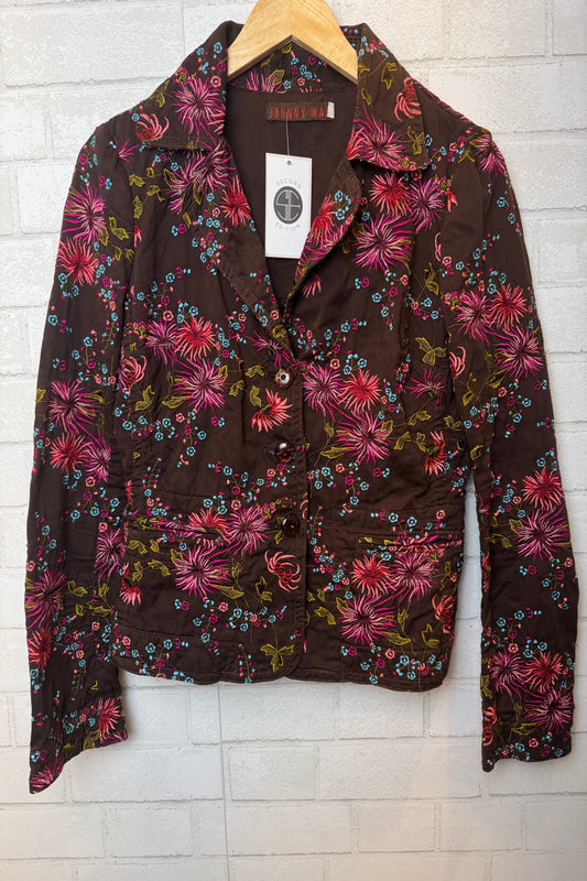JOHNNY WAS Cotton Embroidered LS Jacket/S