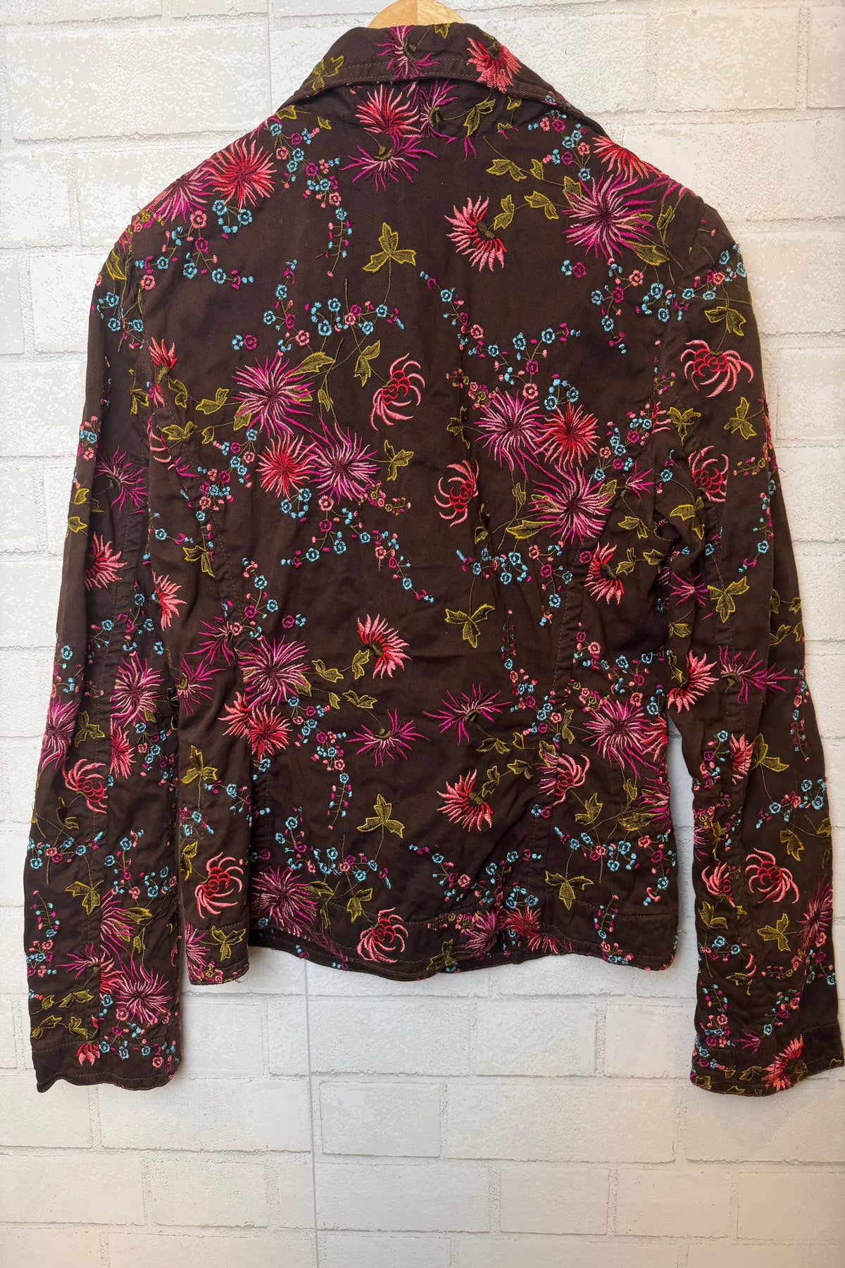 JOHNNY WAS Cotton Embroidered LS Jacket/S