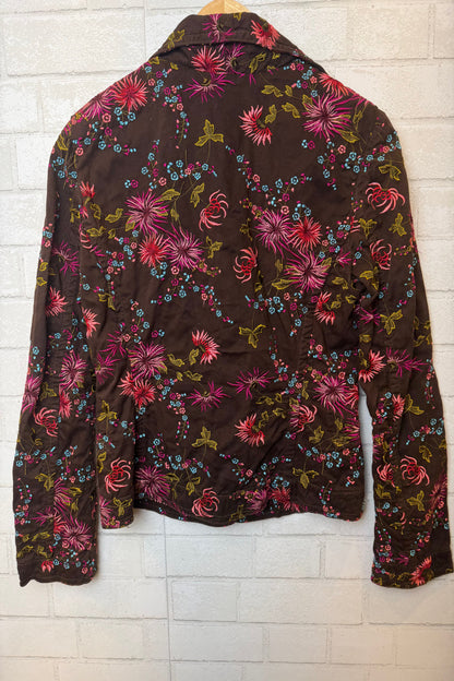 JOHNNY WAS Cotton Embroidered LS Jacket/S