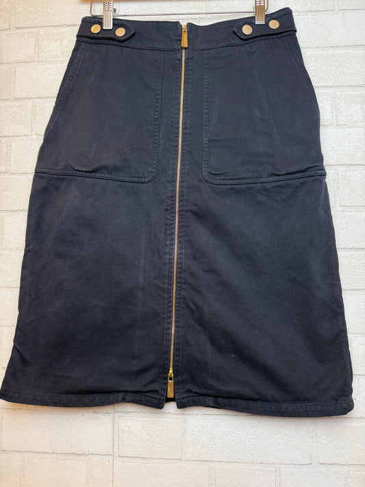 VANESSA BRUNO Zipper Detail Denim Midi Skirt / M-EU40