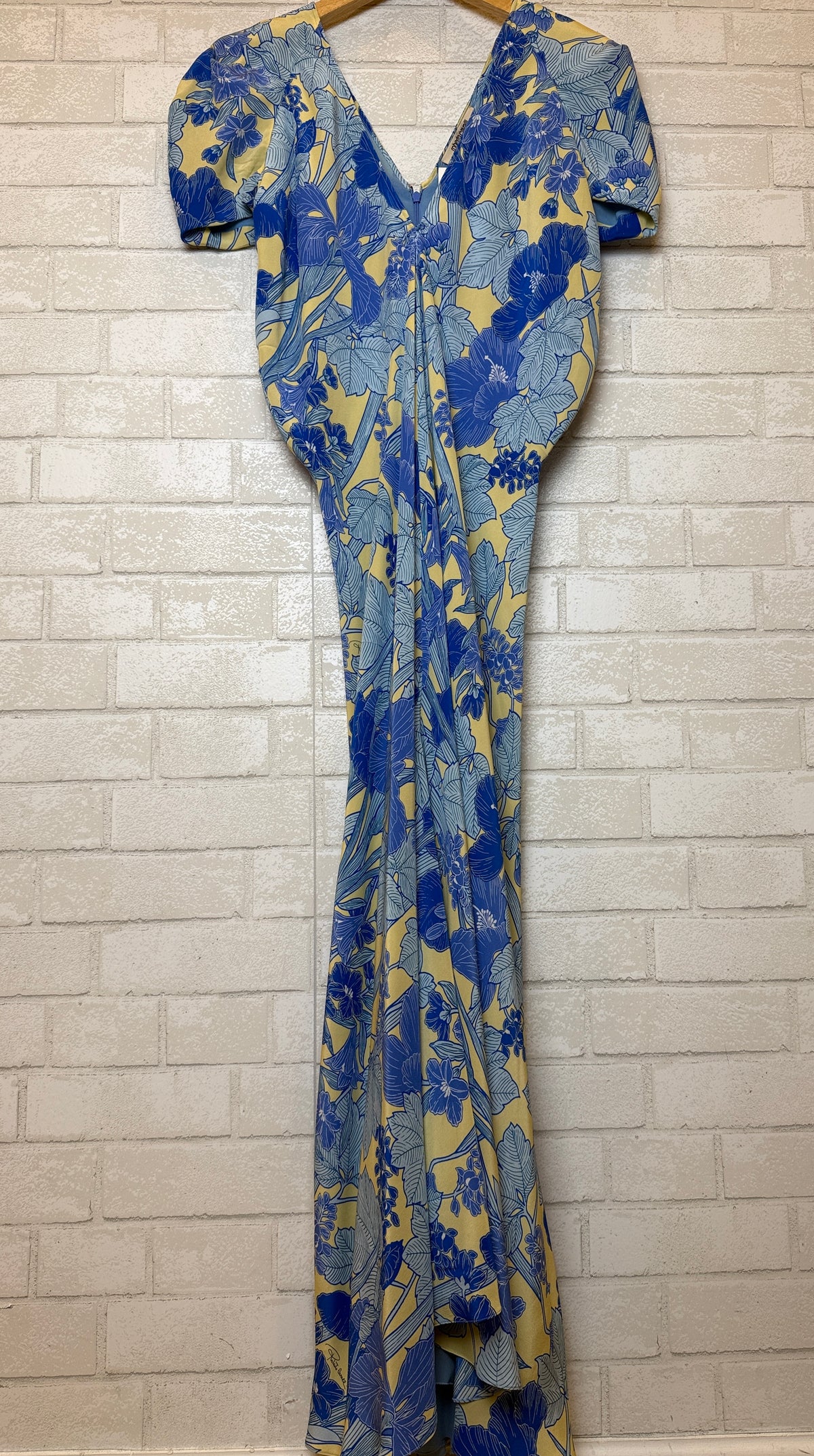 ROBERTO CAVALLI SS Botanical Print Silk Midi Dress / S-IT40