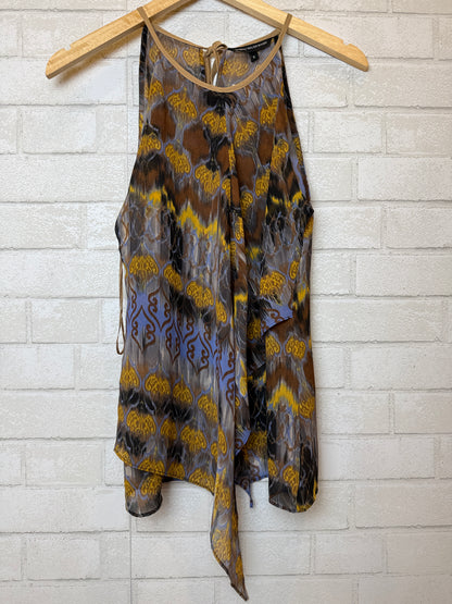 W118 BY WALTER BAKER Sleeveless Abstract Print Top/S