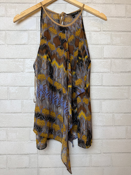 W118 BY WALTER BAKER Sleeveless Abstract Print Top/S