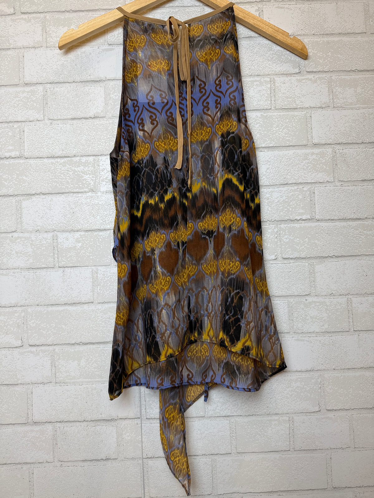 W118 BY WALTER BAKER Sleeveless Abstract Print Top/S