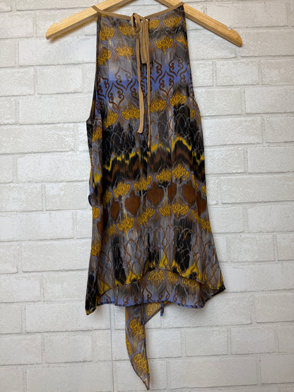 W118 BY WALTER BAKER Sleeveless Abstract Print Top/S
