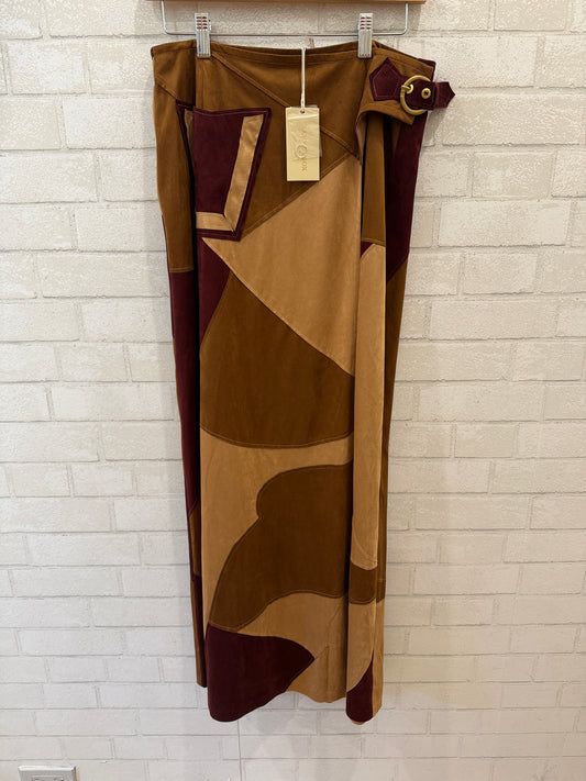 RAMY BROOK NWT Suede  Jeanie Long Wrap Skirt/L