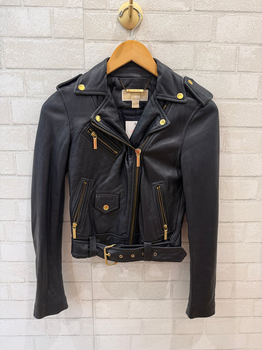 MICHAEL KORS Lamb Leather Jacket/XXS-EU32
