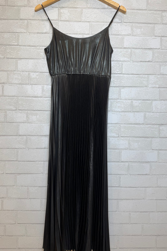 ALL SAINTS Josie Spaghetti Straps Pleated Maxi Dress/S