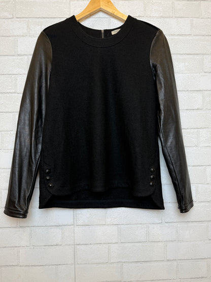 BURBERRY BRIT Wool& Lamb Leather LS Top/S