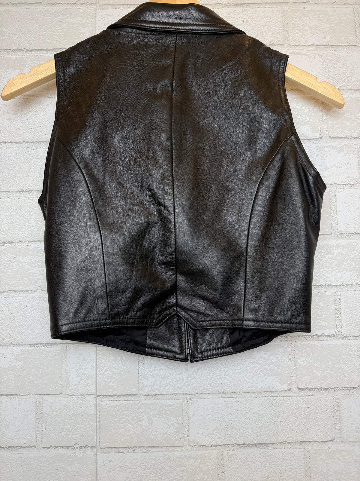 MARIGOLD Cropped Leather zipped Vest / S-US6