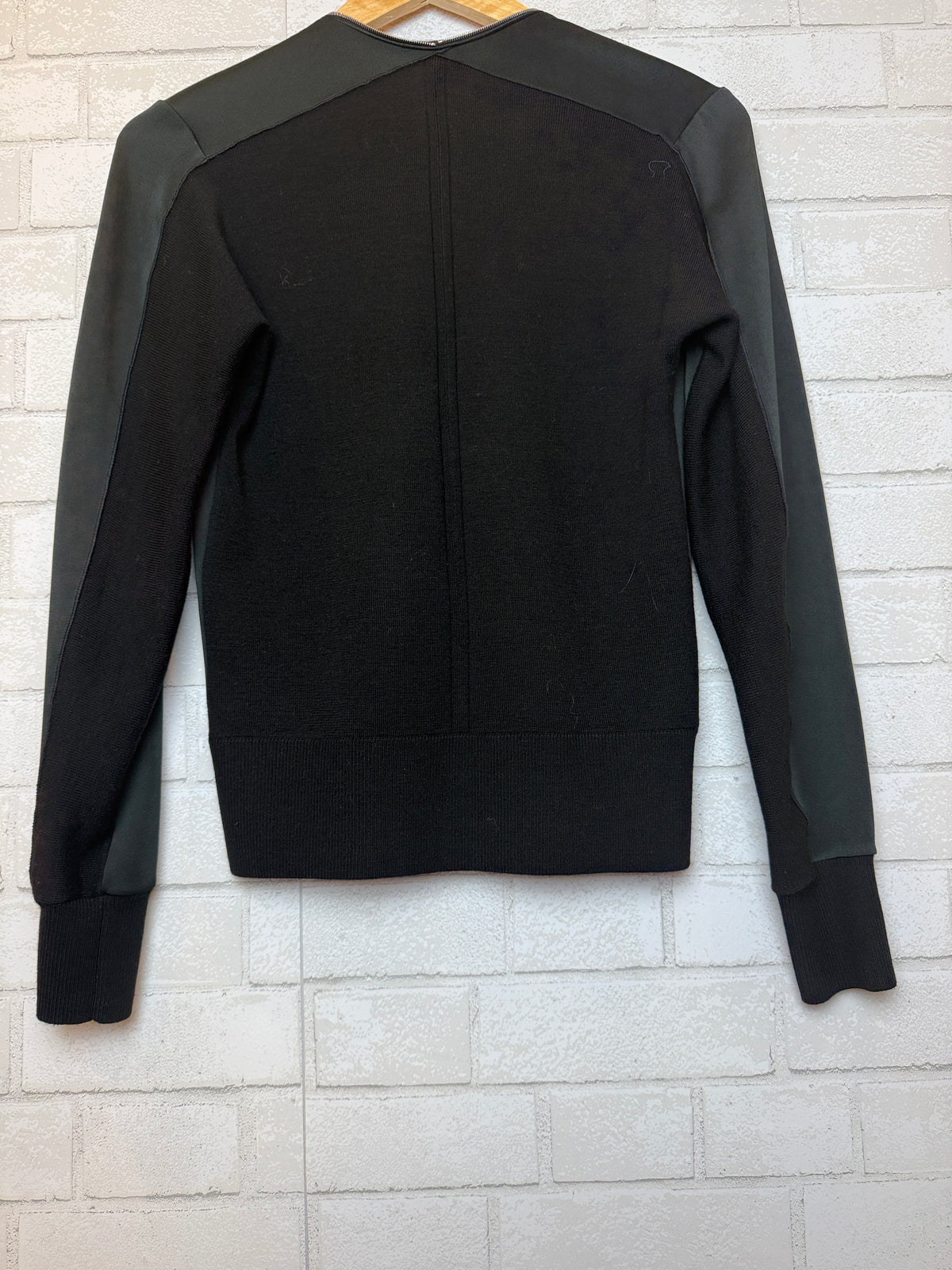 RAG & BONE Satin And Rib Knit Full Zip Bomber jacket / XS