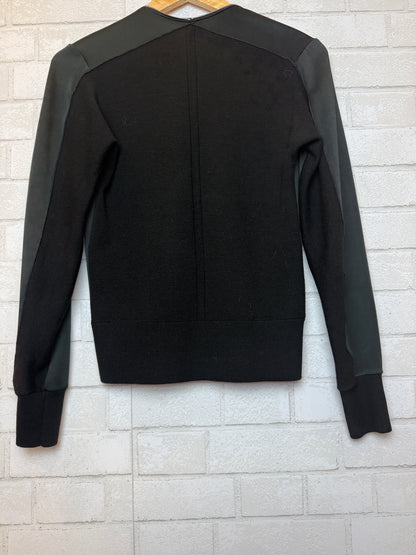 RAG & BONE Satin And Rib Knit Full Zip Bomber jacket / XS