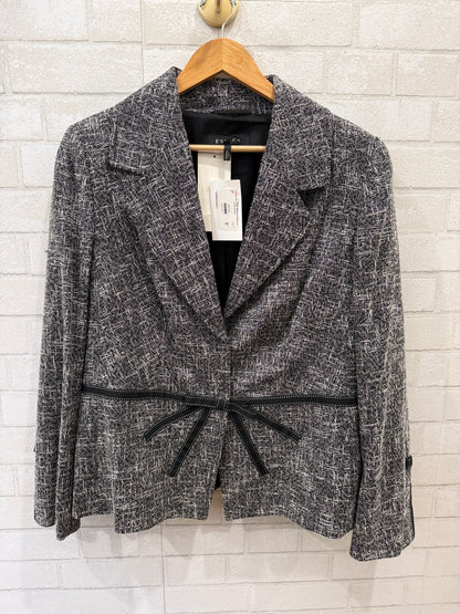 ESCADA NWT Wool Tweed One Button Bow Jacket/ EU46-XL