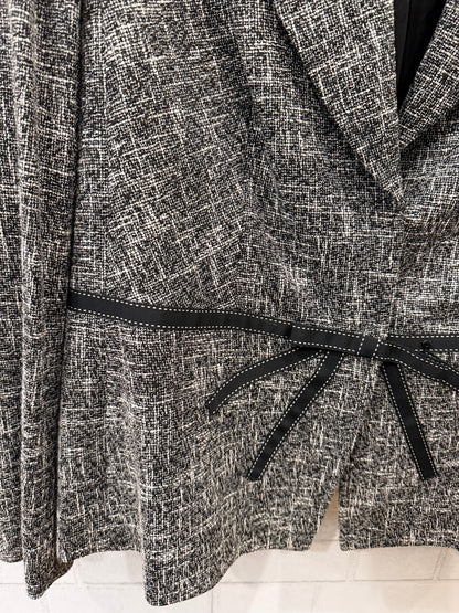 ESCADA NWT Wool Tweed One Button Bow Jacket/ EU46-XL