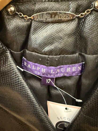 RALPH LAUREN COLLECTION Purple Label Snake Leather LS cropped Jacket/ L