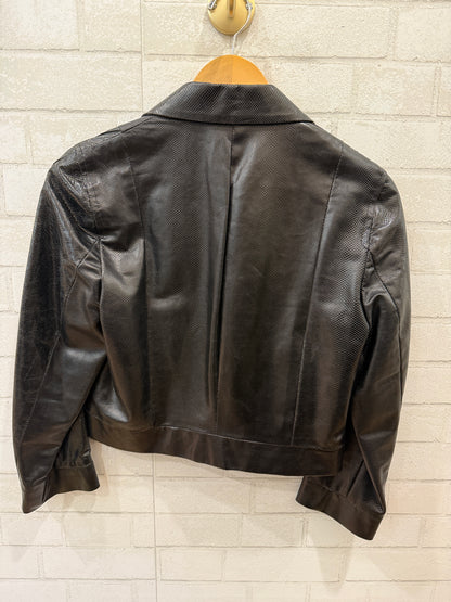 RALPH LAUREN COLLECTION Purple Label Snake Leather LS cropped Jacket/ L