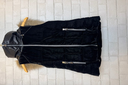 MARC by MARC JACOBS Velvet Faux Fur Hoodie Sleeveless Puffer Jacket/XS