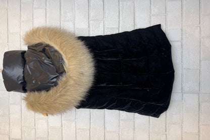 MARC by MARC JACOBS Velvet Faux Fur Hoodie Sleeveless Puffer Jacket/XS