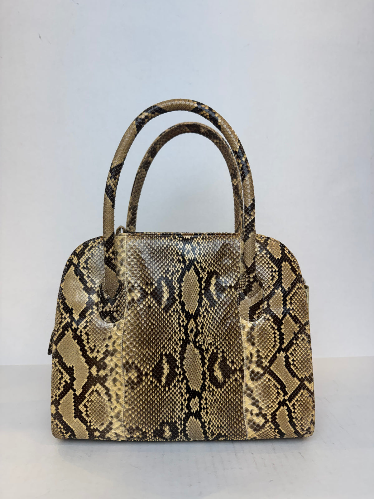 CARLOS FALCHI Python Leather  Hand Bag