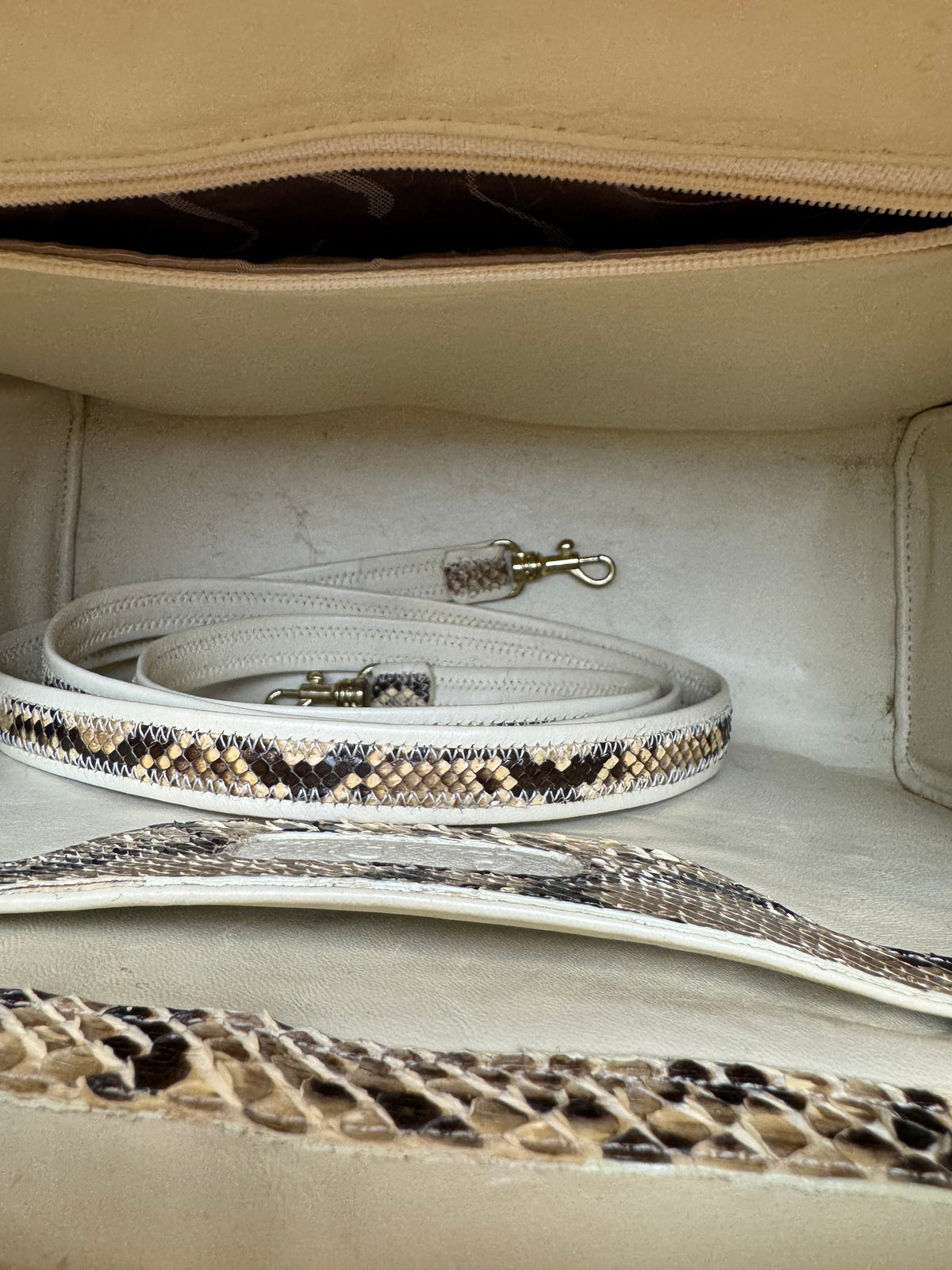 CARLOS FALCHI Python Leather  Hand Bag