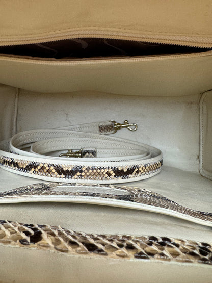 CARLOS FALCHI Python Leather  Hand Bag